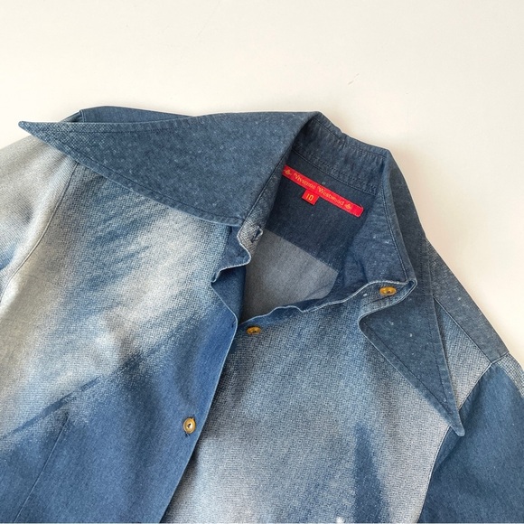 Authentic 1992 Vivienne Westwood 'Always On Camera' Button Up, Vintage, Size 10 - Picture 6 of 16